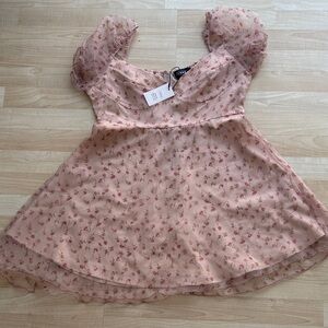 Cider Blush Pink Floral Kids Dress